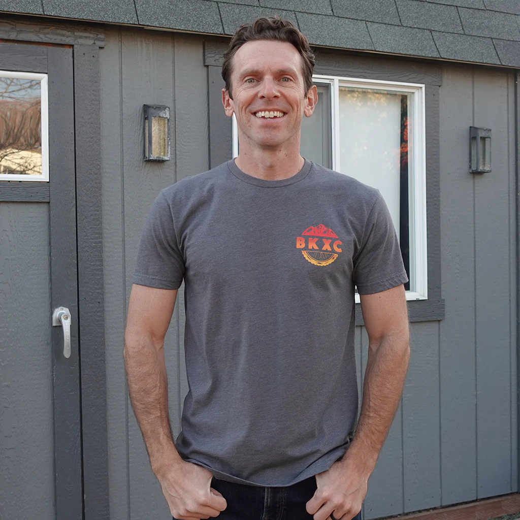 BKXC Logo - Men's Shirt (Heather Gunmetal) - Image 2