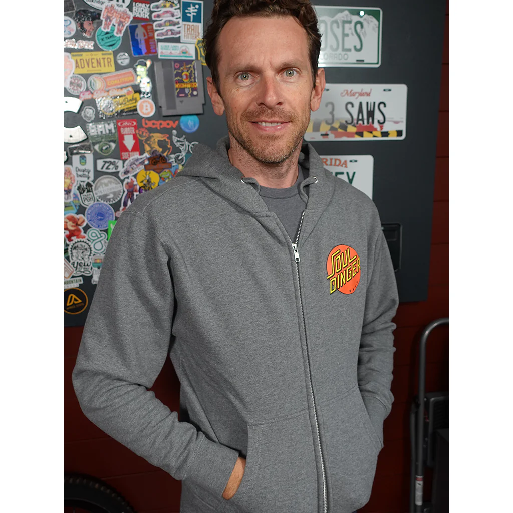 BKXC Soul Dinger - Unisex Adult Full-Zip Hoodie (Heather Gunmetal) - Image 2