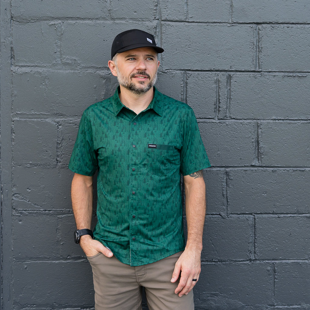 Men's Short Sleeve Catalyst Mountain Bike Button-Down Shirt - Image 16