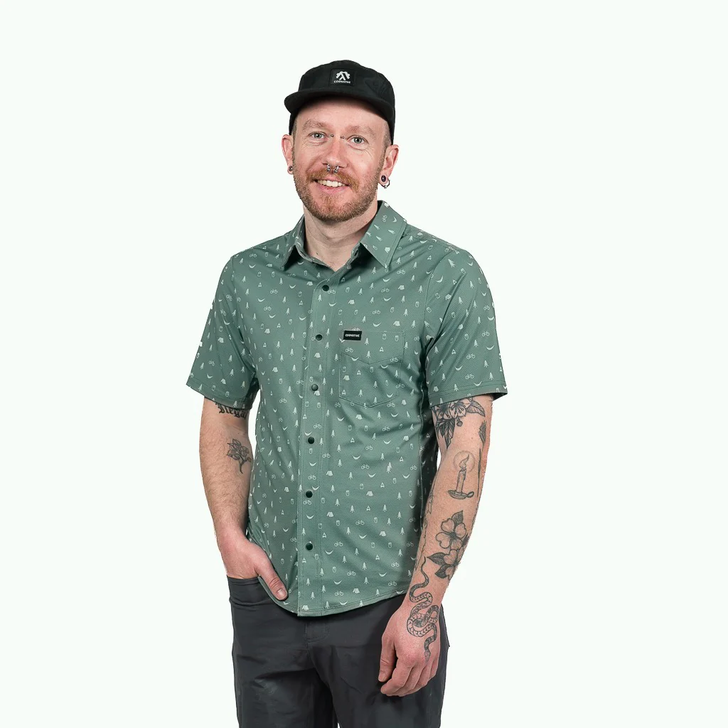 Men's Short Sleeve Catalyst Mountain Bike Button-Down Shirt - Image 32