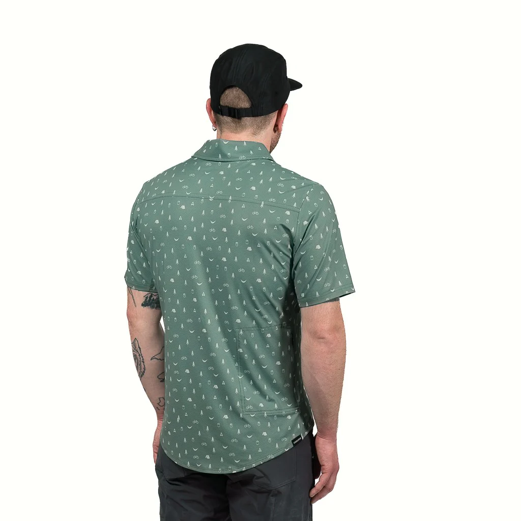 Men's Short Sleeve Catalyst Mountain Bike Button-Down Shirt - Image 35