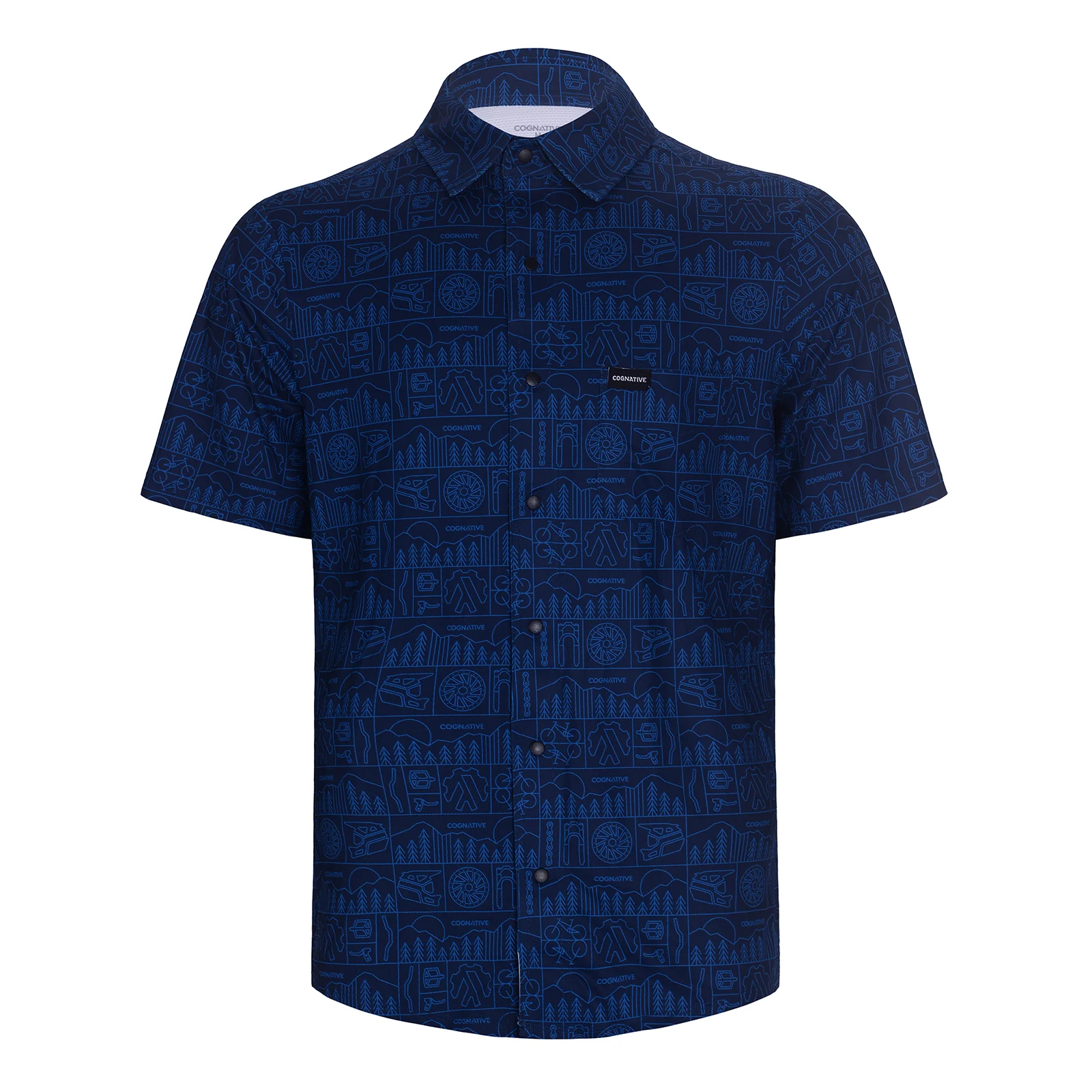 Men's Short Sleeve Catalyst Mountain Bike Button-Down Shirt - Image 43