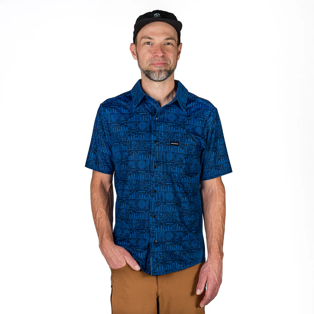 Men's Short Sleeve Catalyst Mountain Bike Button-Down Shirt - Image 44