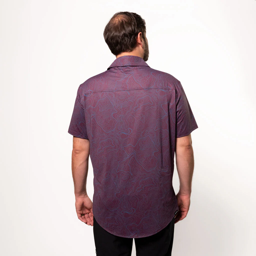 Men's Short Sleeve Catalyst Mountain Bike Button-Down Shirt - Image 7