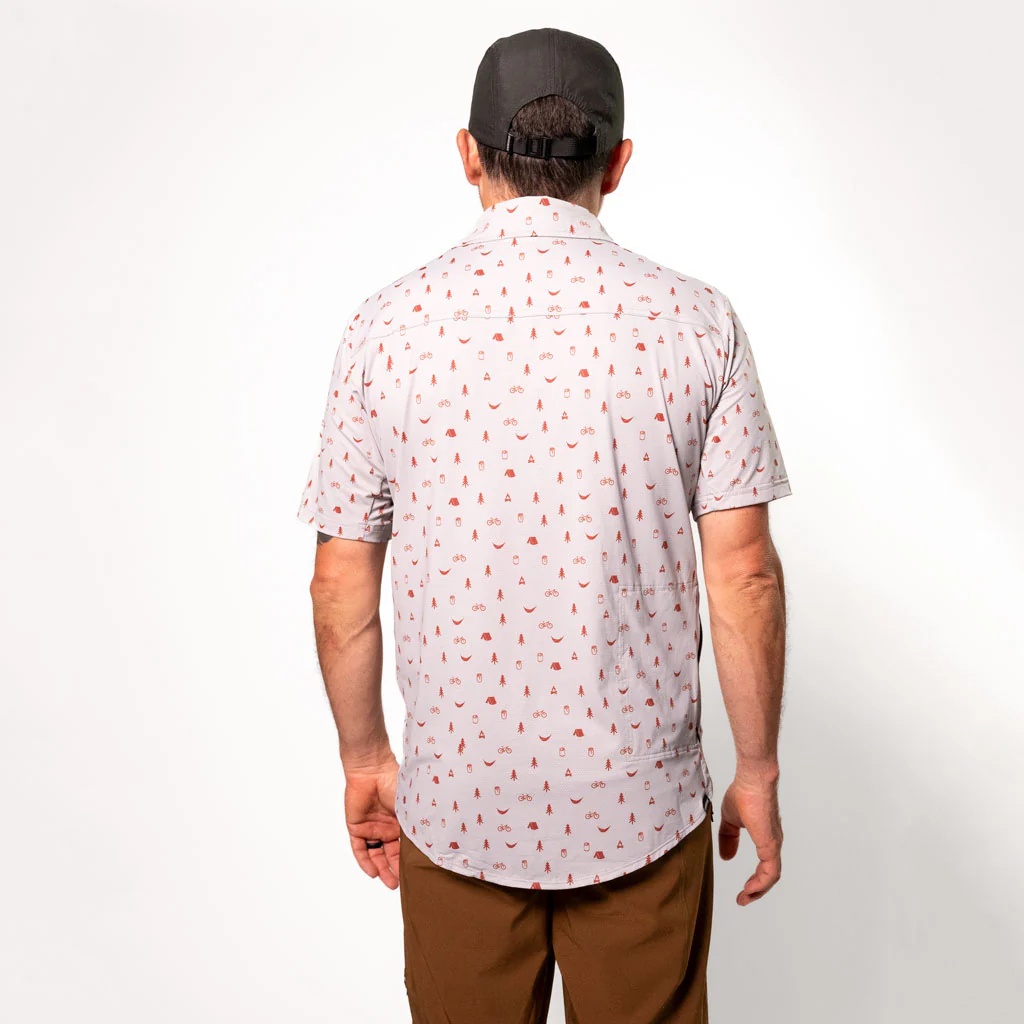 Men's Short Sleeve Catalyst Mountain Bike Button-Down Shirt | SALE - Image 10