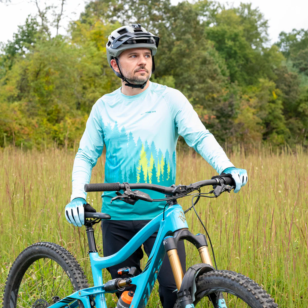 Tech 2.0 MTB Glove (Teal Trees) - Image 3
